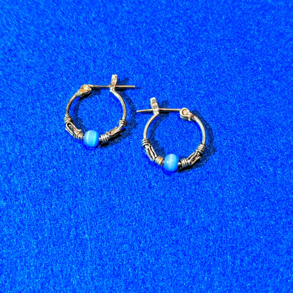 3 for $110 Hoop earrings with bead